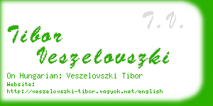 tibor veszelovszki business card